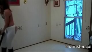 افتضاحي مسح عارية الكناس الذي تلتف!